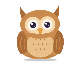 Ollie the story owl, breathing, blinking and looking about
