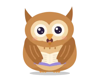 Ollie the story owl reading aloud from a little book