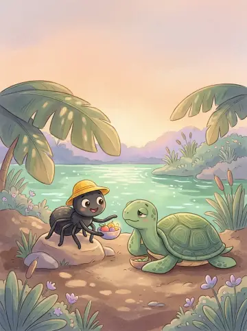 Cover of “Anansi and Turtle Share a Feast”