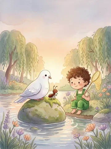 Cover of “The Dove and the Tiny Ant”