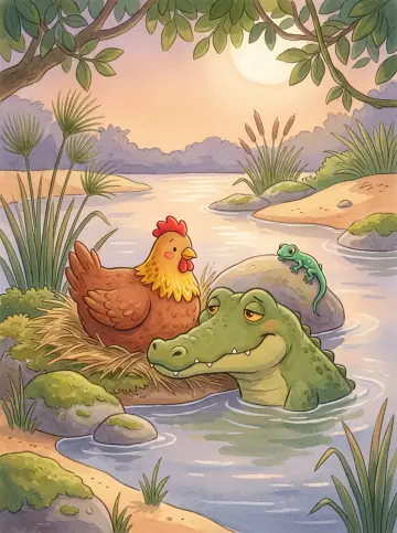 Cover of “Brother Crocodile and Sister Hen”