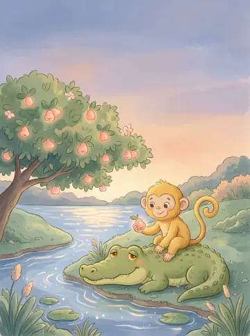 Cover of “The Monkey and the Crocodile's Sweet Treat”