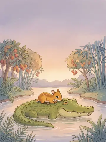 Cover of “Little Kancil and the River Crossing”