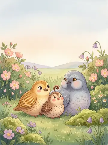Cover of “The Gentle Quails of Whispering Meadow”