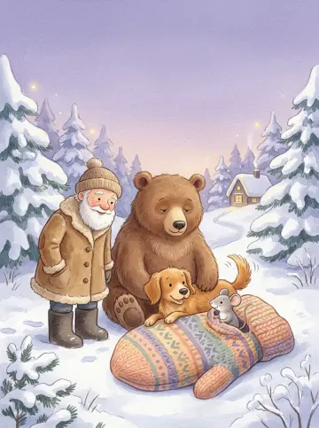 Cover of “The Cozy Woolen Mitten”