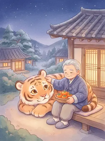 Cover of “The Sleepy Tiger and the Sweet Persimmon”
